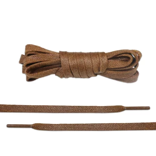 Brown Thin Waxed Boot Shoe Laces