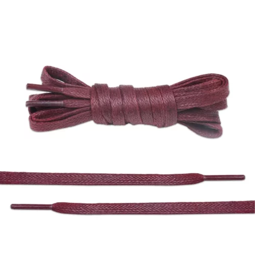 Burgundy Thin Waxed Boot Shoe Laces