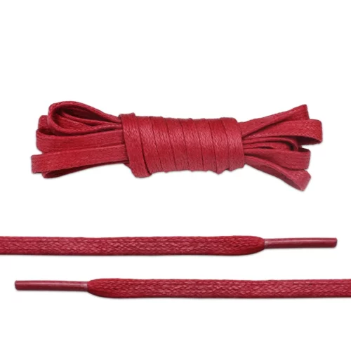 Dark Red Thin Waxed Boot Shoe Laces