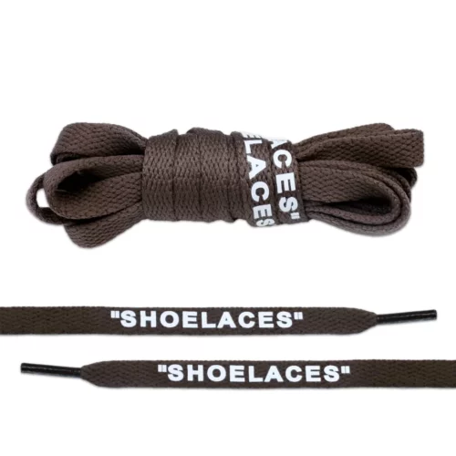 Dark brown Flate Off-White Style “SHOELACES”