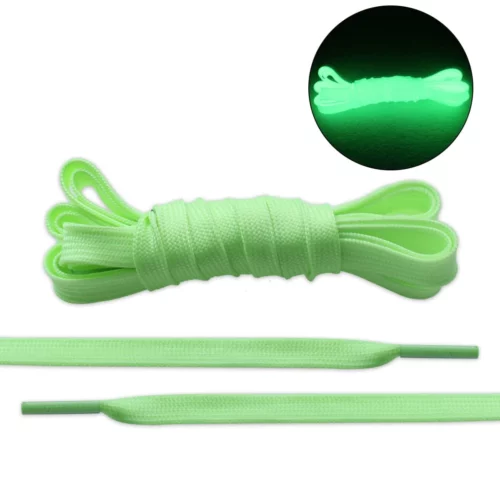 Fluorescent Green Flate Glow-in-the-dark Shoe Laces