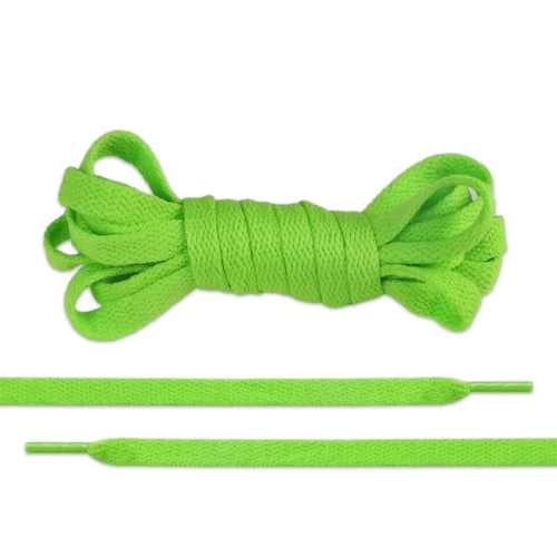 Fluorescent Green Flate Shoe Laces