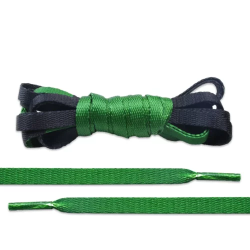 Green Black Green Two-Tone Splice Shoe Laces