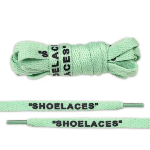 Mint green Flate Off-White Style “SHOELACES”