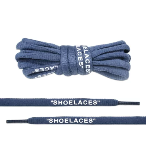 Navy Blue Off-White Style “SHOELACES”