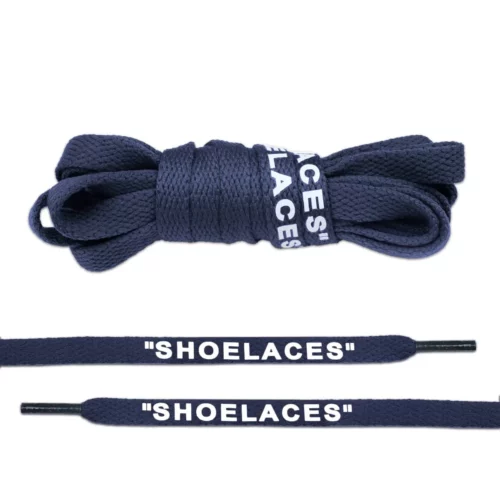 Navy blue Flate Off-White Style”SHOELACES”