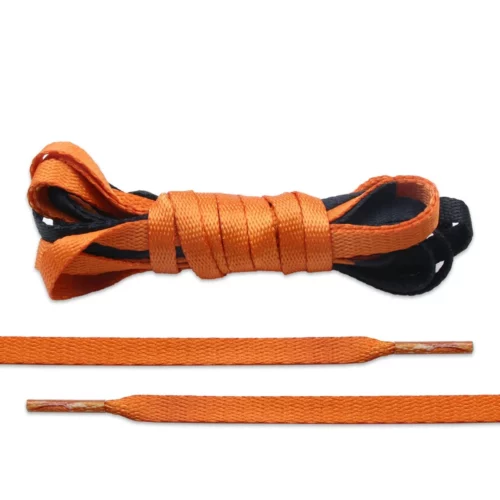 Orange Black Orange Two-Tone Splice Shoe Laces