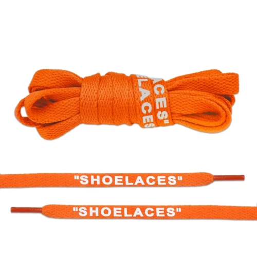 Orange, yellow and white Flate Off-White Style “SHOELACES”