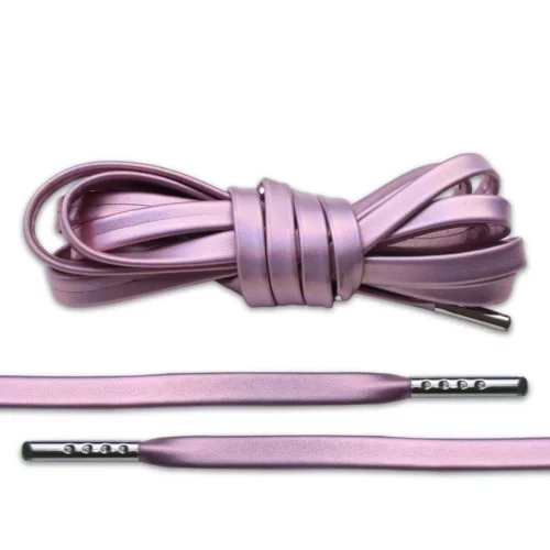 Pink Luxury Metallic-Effect Shoe Laces
