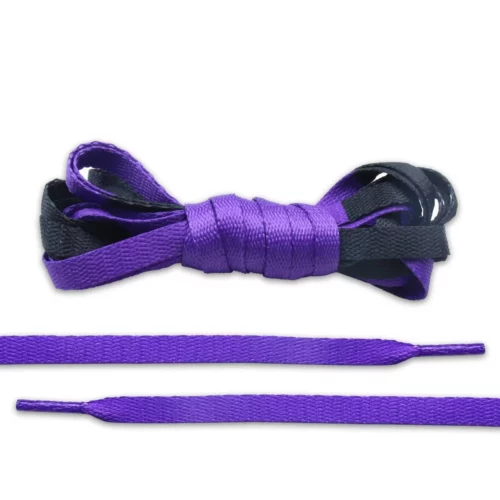 Purple Black Purple Two-Tone Splice Shoe Laces