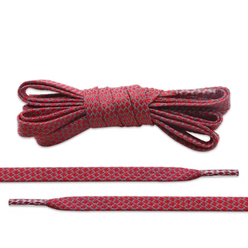 Red Flat Reflective Shoe Laces