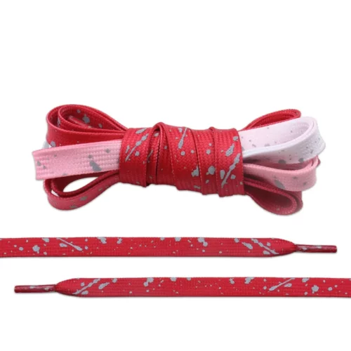 Red Gradient Reflective Shoe Laces