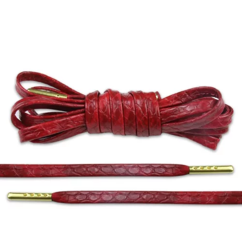 Red Luxury Snake Pattern Shoe Laces