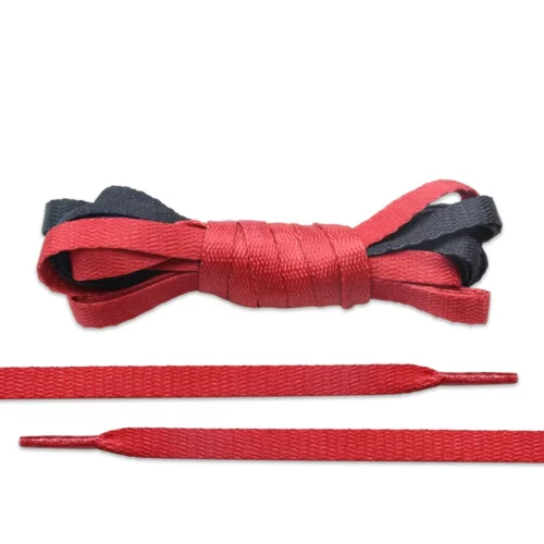 Red Navy Red Two-Tone Splice Shoe Laces