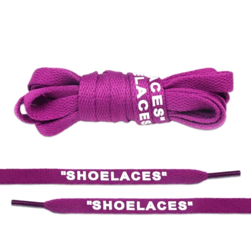 Rose red Flate Off-White Style “SHOELACES”