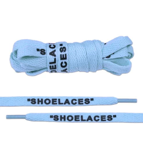 Sky blue Flate Off-White Style “SHOELACES”