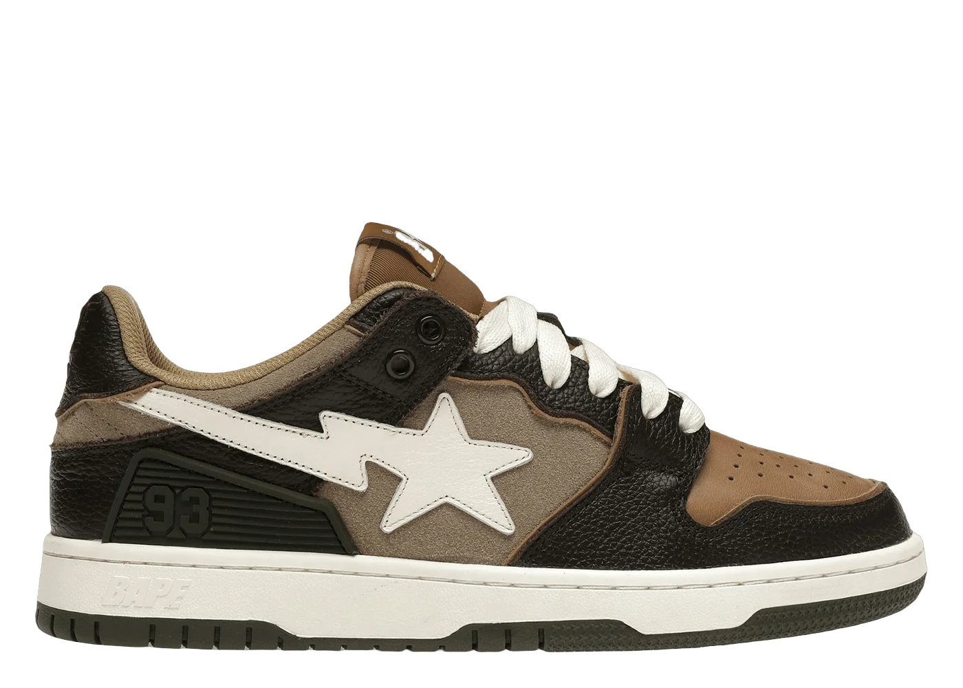 A Bathing Ape Bape Sk8 Sta Brown Ivory