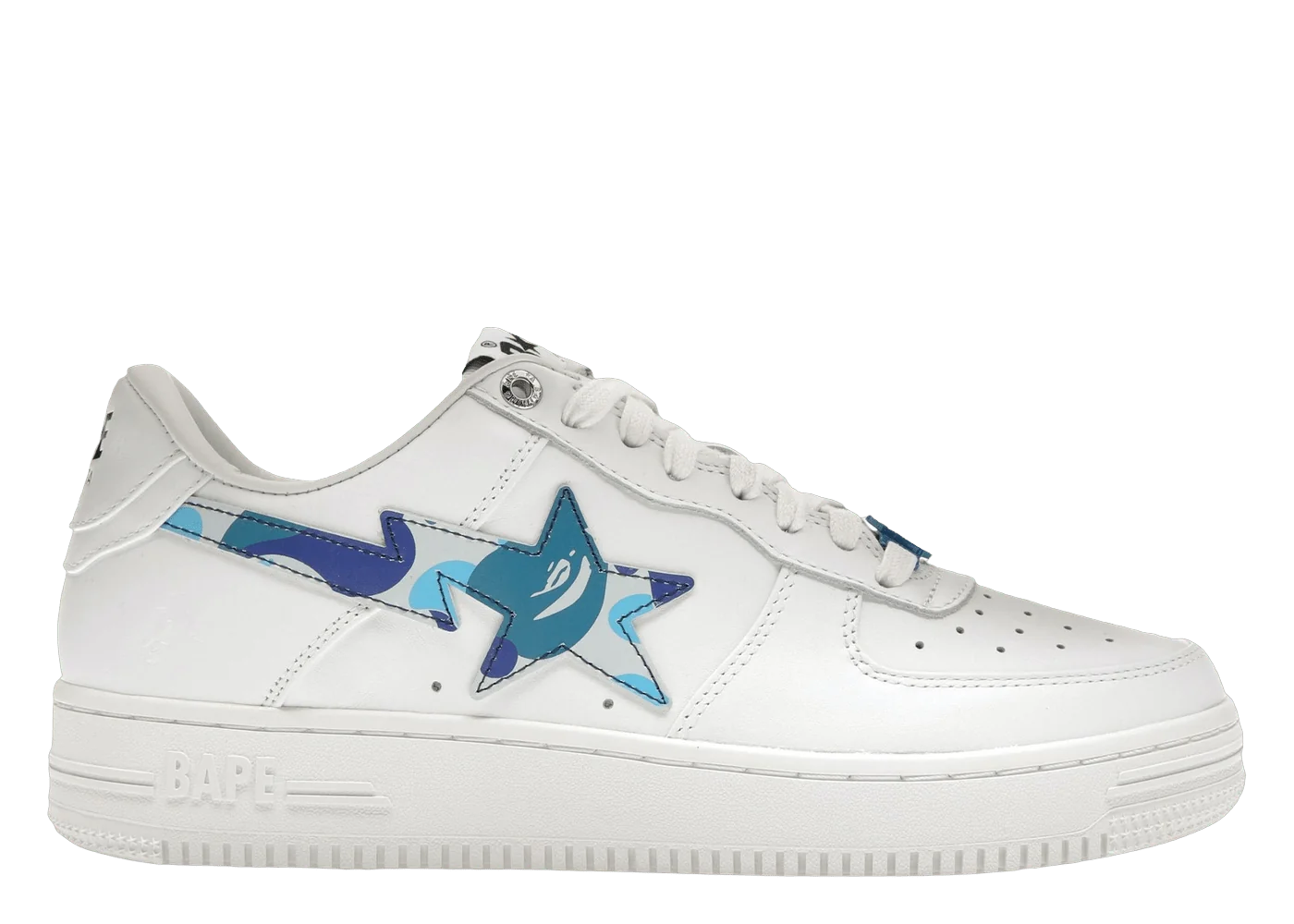 A Bathing Ape Bape Sta Low White Abc Camo Blue