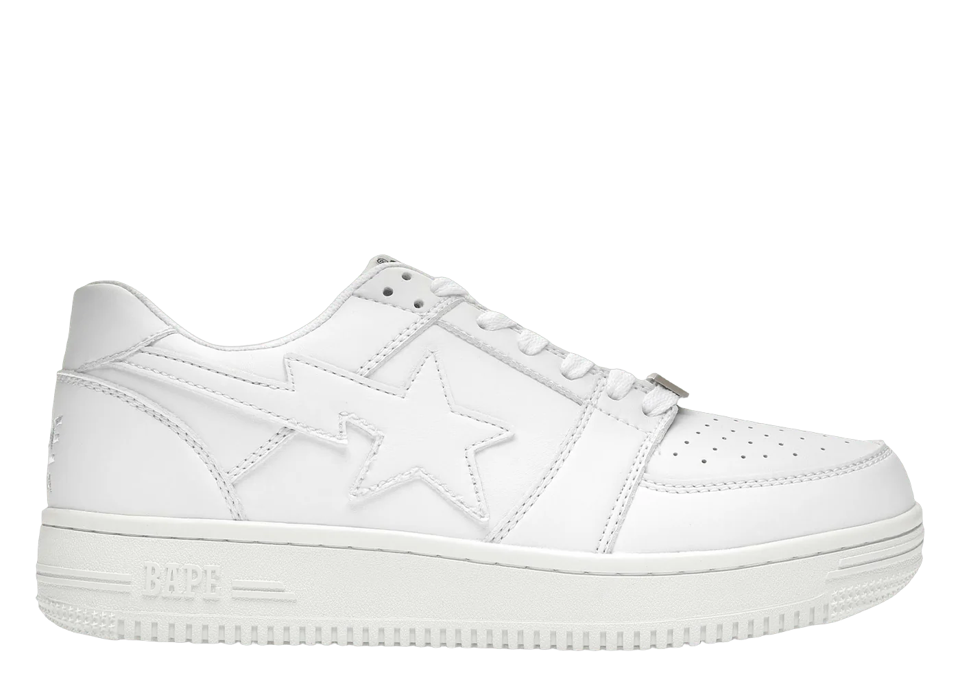 A Bathing Ape Bapesta Low White Leather 2020