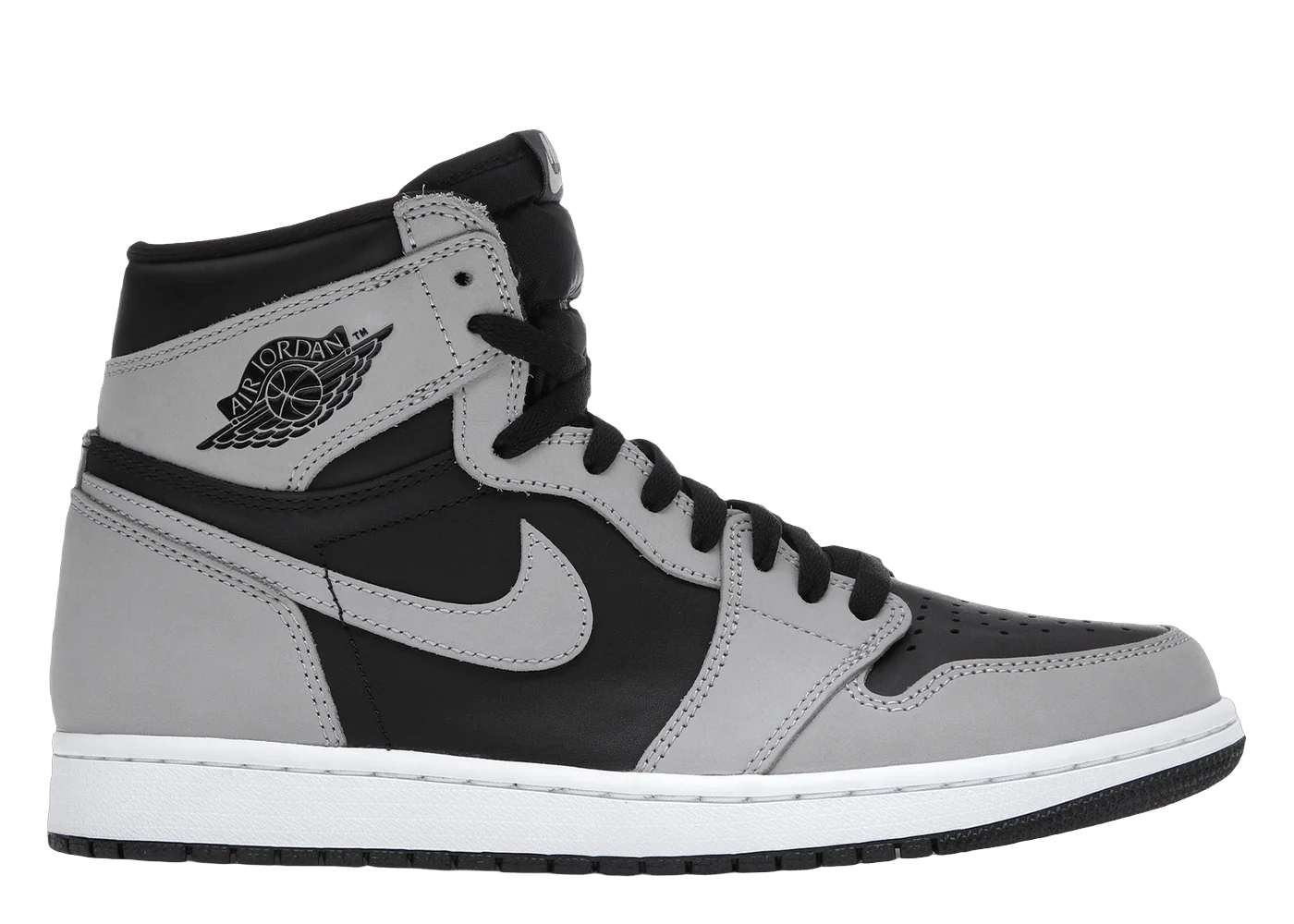Air Jordan 1 Retro High Black White Light Smoke Grey