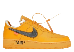 Nike Air Force 1 Low Off White University Gold Metallic Silver