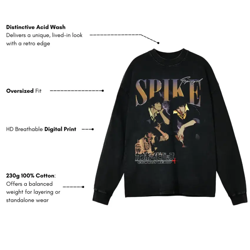 Bounty Hunter Blues Aicd Wash Oversized Long Sleeve Shirt - Image 2