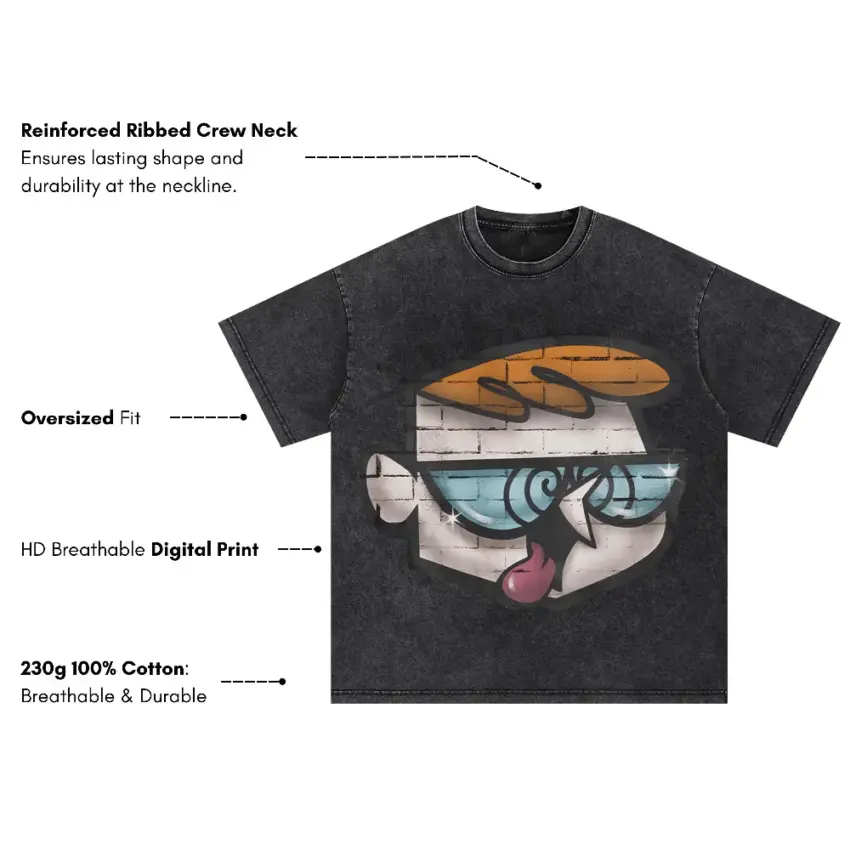 Boy Genius Oversized Acid Wash T-shirt - Image 5