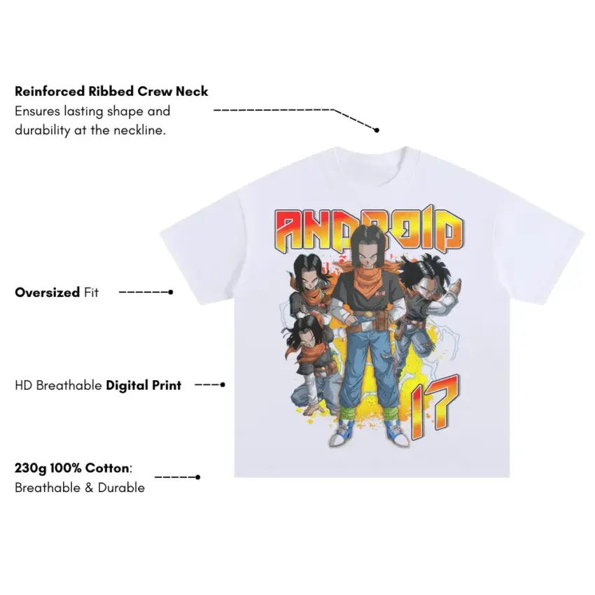 Infinite Energy Twins Oversized White Graphic Tee - Image 2