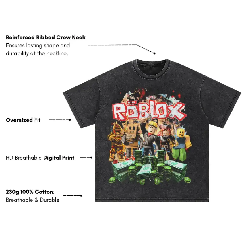 Powering Imagination Oversized Acid Wash T-shirt - Image 5