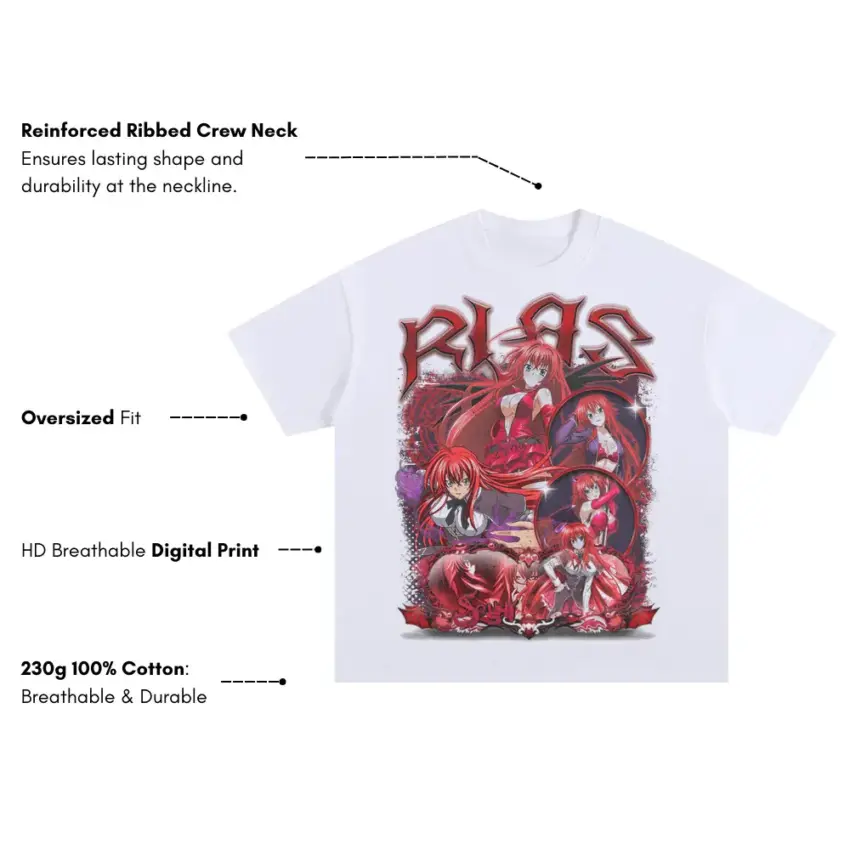 Soul Society Vanguard Oversized White Graphic Tee - Image 2