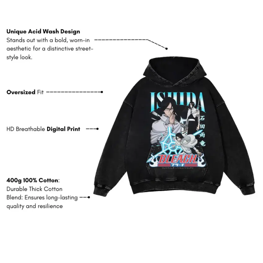 The Last Quincy Aicd Wash Oversized Hoodie - Image 2