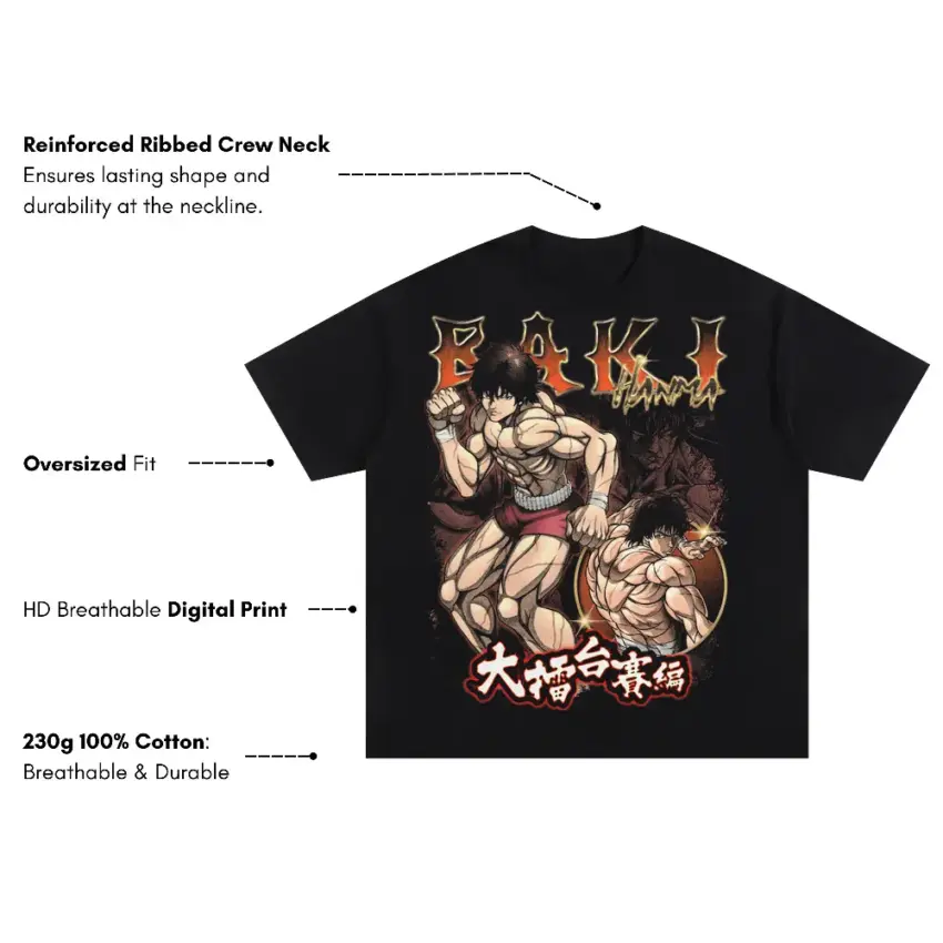 Underground Arena Champion Oversized Black Graphic Tee - Image 5