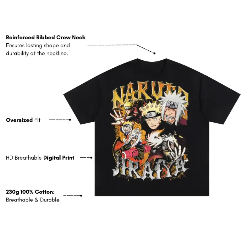 Will Of Fire Legacy Oversized Black Graphic Tee - Image 5