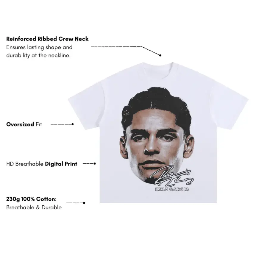 Garcia Focused Intensity Oversized White Graphic Tee - Image 2