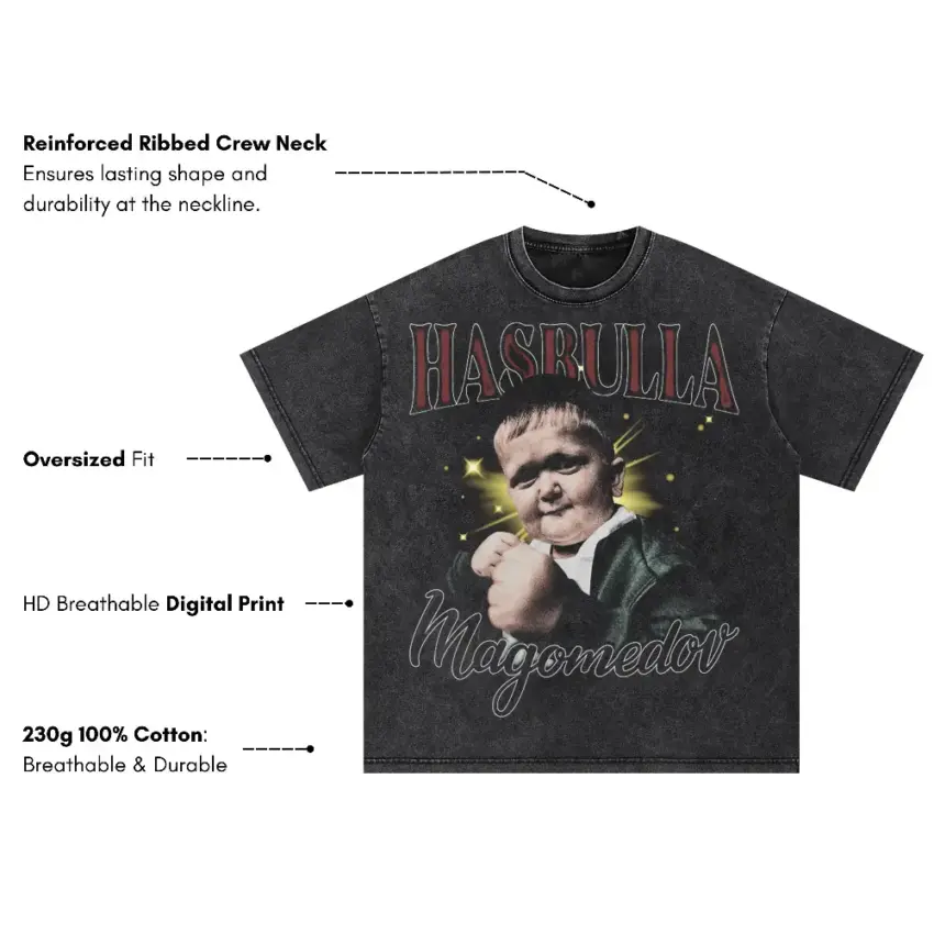 The Don Hasbulla Oversized Acid Wash T-shirt - Image 2