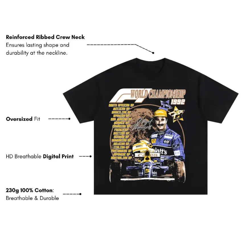 British Lion's Glory Oversized Black Graphic Tee - Image 5