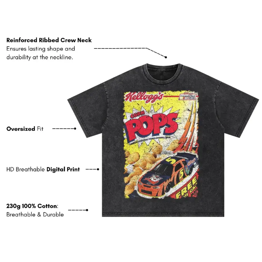 Formula Racing Pops Oversized Acid Wash T-shirt - Image 5