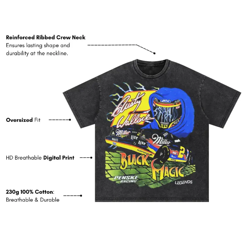 Legends Of The 21 Oversized Acid Wash T-shirt - Image 5