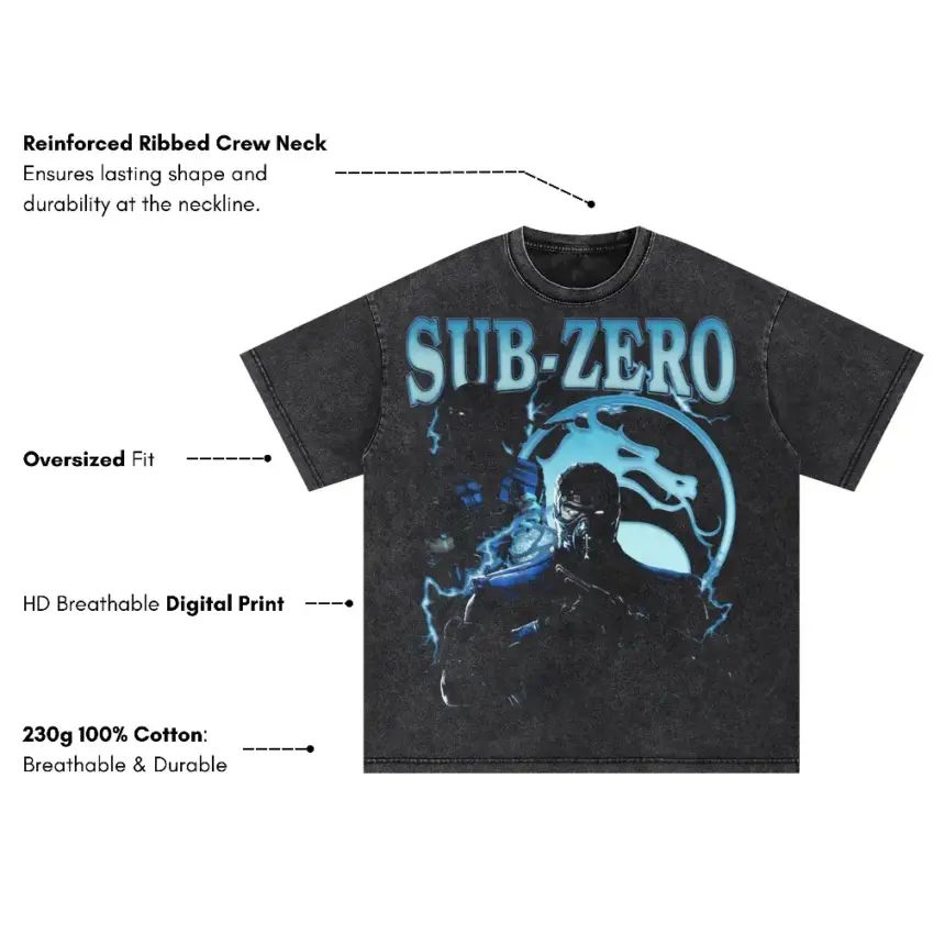 Sub Zero Absolute Zero Oversized Acid Wash T-shirt - Image 2