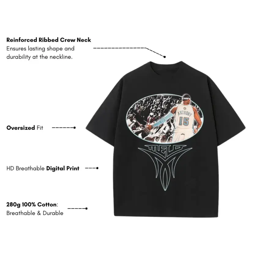 Mamba Out Heavyweight Oversized Black Graphic Tee - Image 2