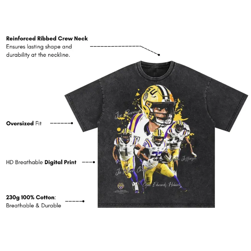 Steel City Spectacle Oversized Acid Wash T-shirt - Image 4