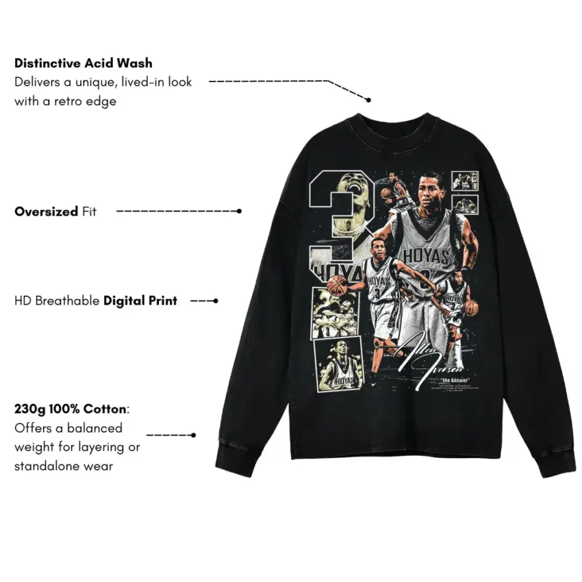 The Joker Aicd Wash Oversized Long Sleeve Shirt - Image 4