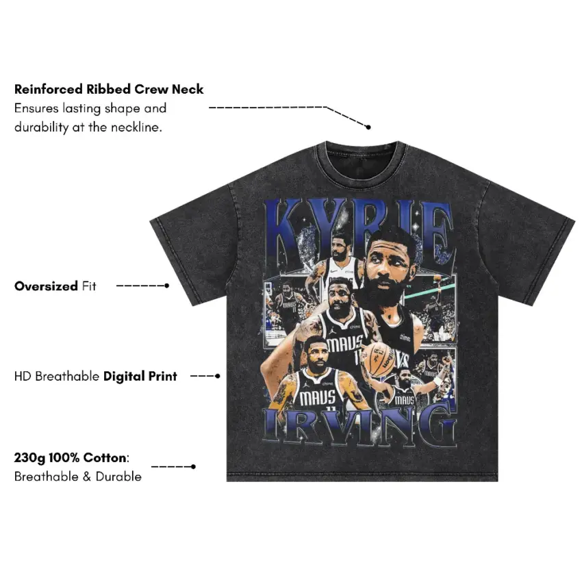 Uncle Drew Oversized Acid Wash T-shirt - Image 2