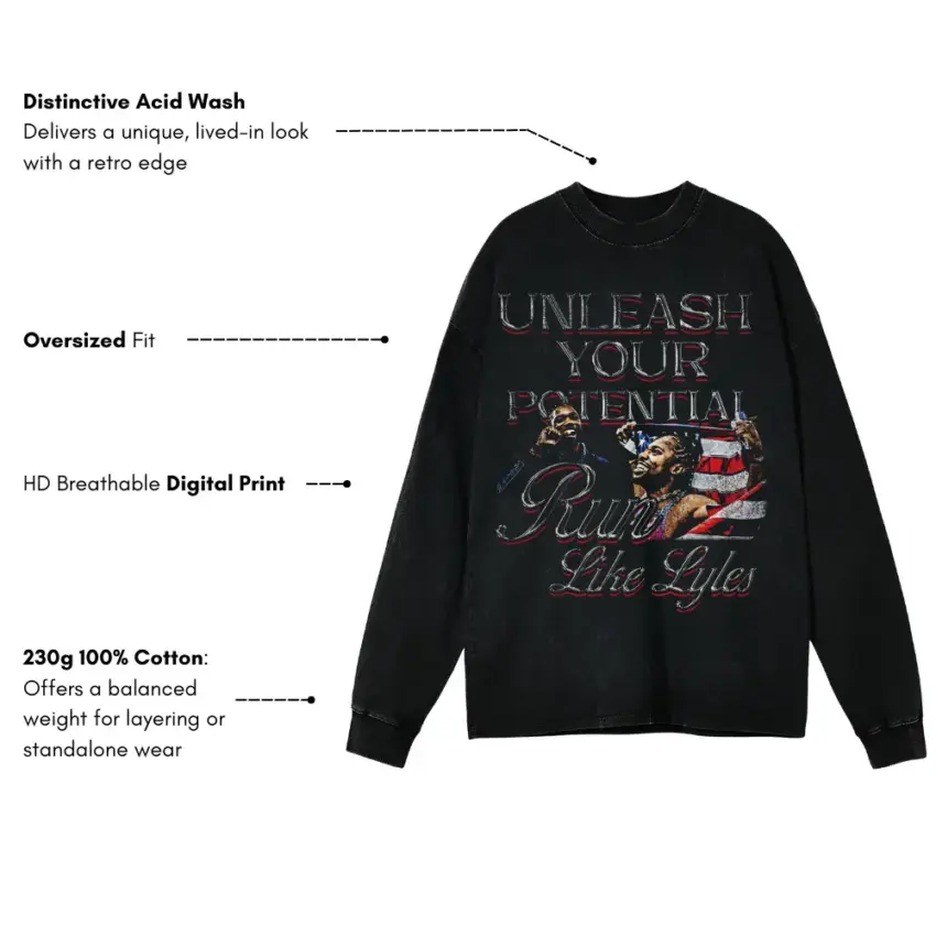 Unleash Your Potential Aicd Wash Oversized Long Sleeve Shirt - Image 2