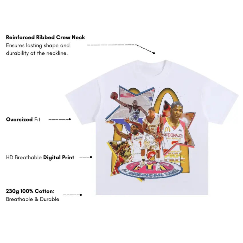 Windy City Dynasty Oversized White Graphic Tee - Image 2