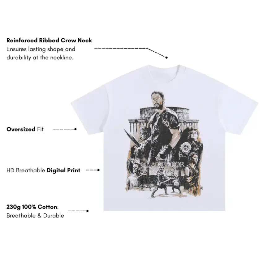 An Offer You Can't Refuse Oversized White Graphic Tee - Image 2