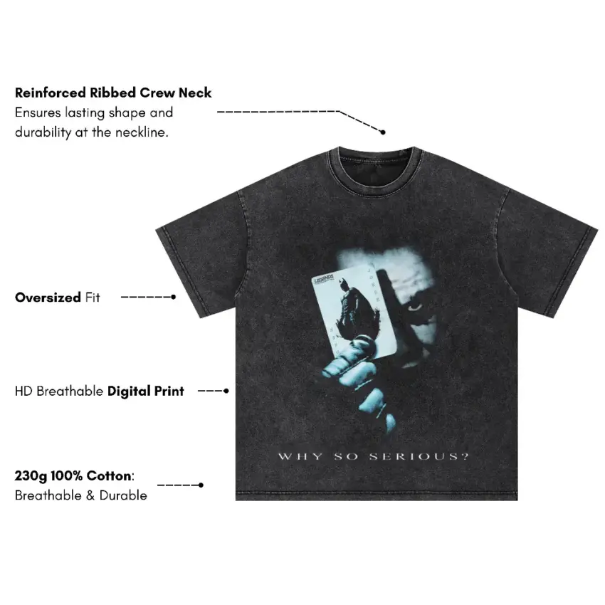 Let's Put A Smile On That Face Oversized Acid Wash T-shirt - Image 4