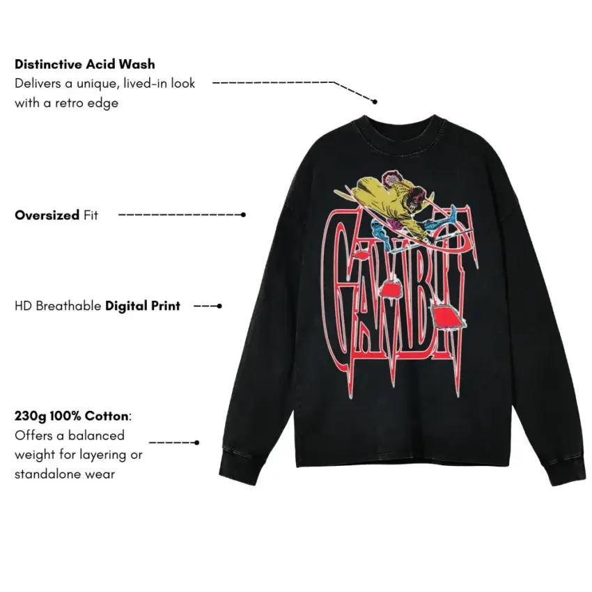 Ode To Lasagna Aicd Wash Oversized Long Sleeve Shirt - Image 5