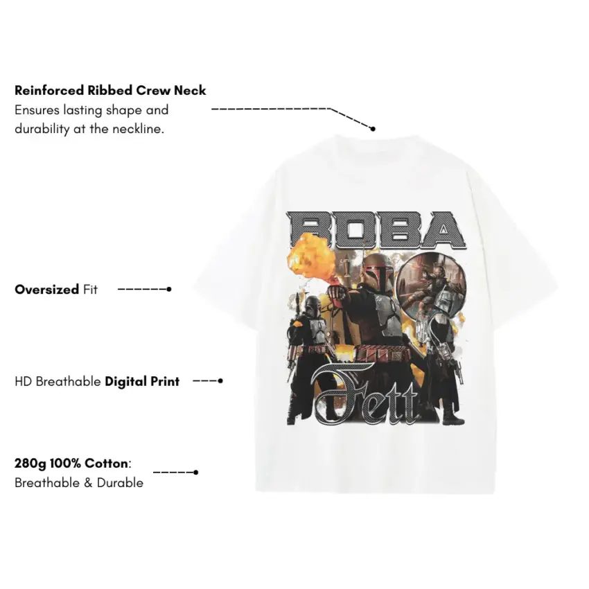 The Future Of Law Enforcement Heavyweight Oversized White Graphic Tee - Image 2