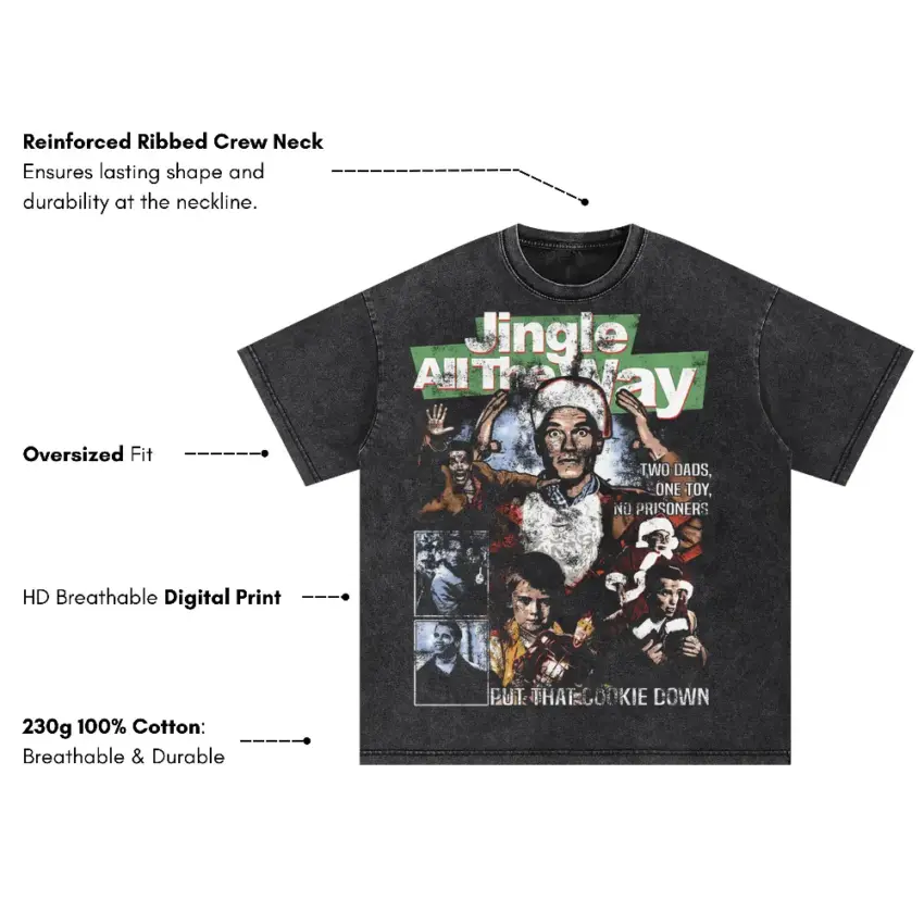 The Quest For Turboman Oversized Acid Wash T-shirt - Image 2